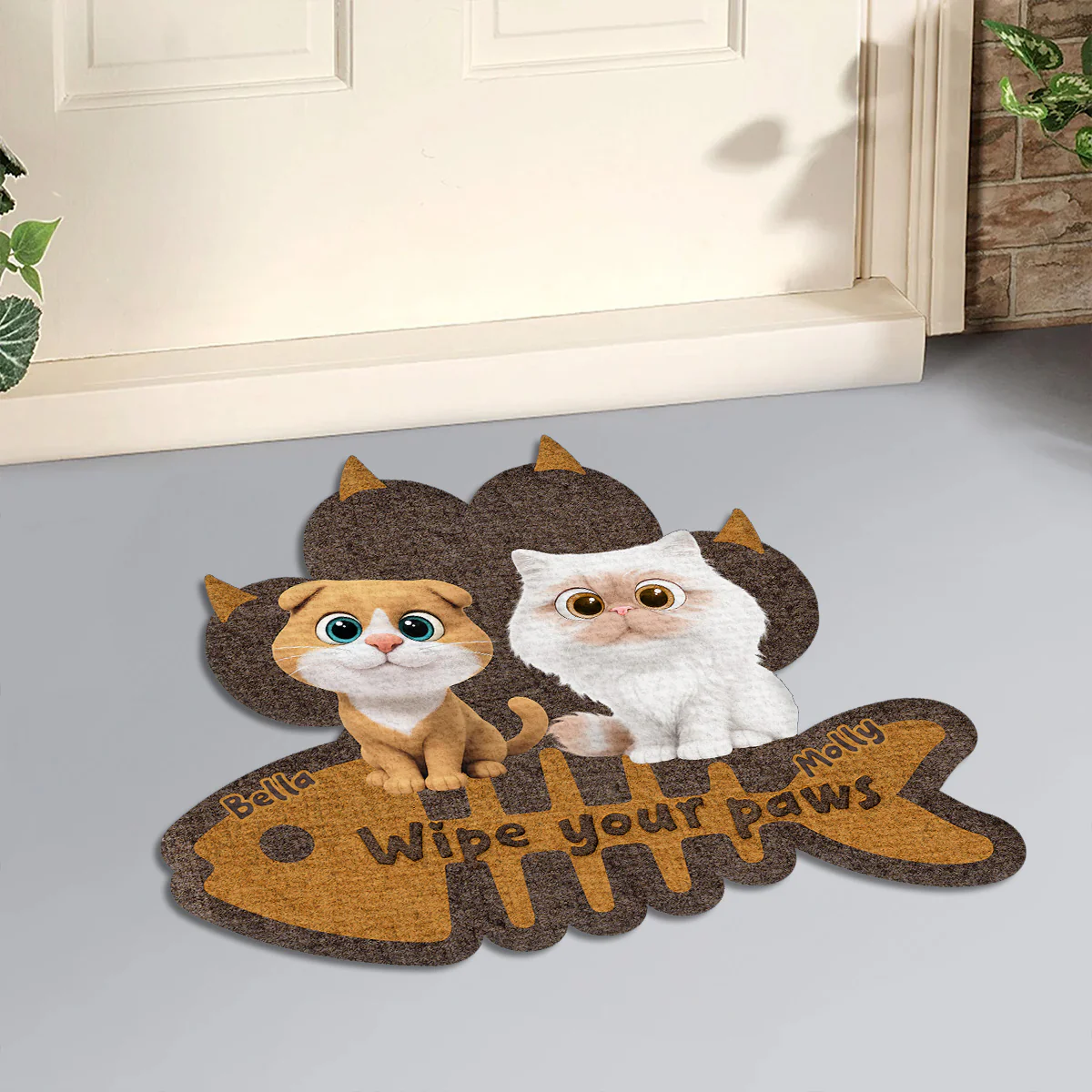 Wipe Up Cat Paws - Personalized Custom Doormat - Image 3