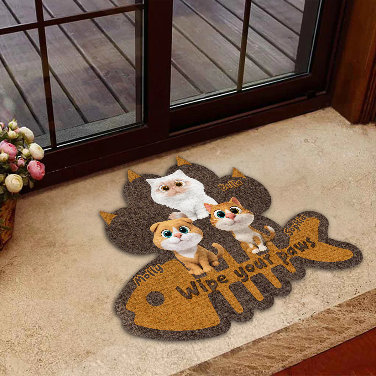 Wipe Up Cat Paws - Personalized Custom Doormat - Image 5
