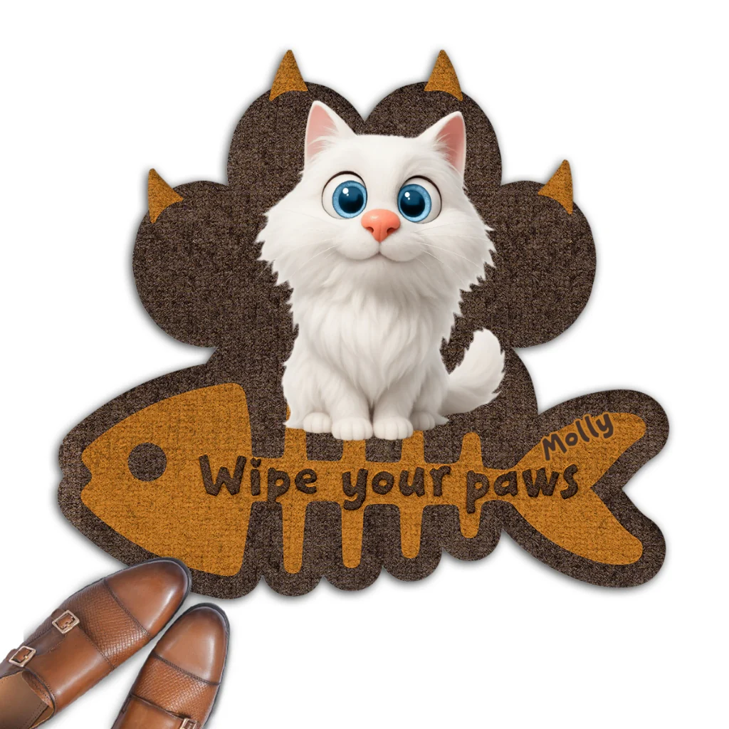 Wipe Up Cat Paws - Personalized Custom Doormat - Image 6