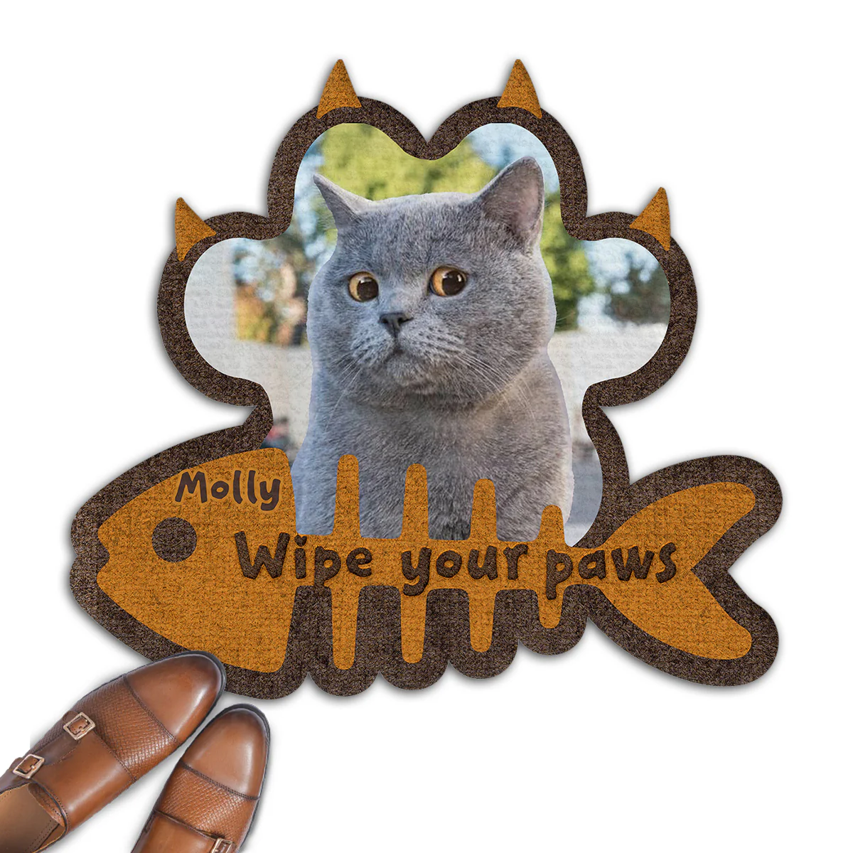 Wipe Up Cat Paws Photo - Personalized Custom Doormat