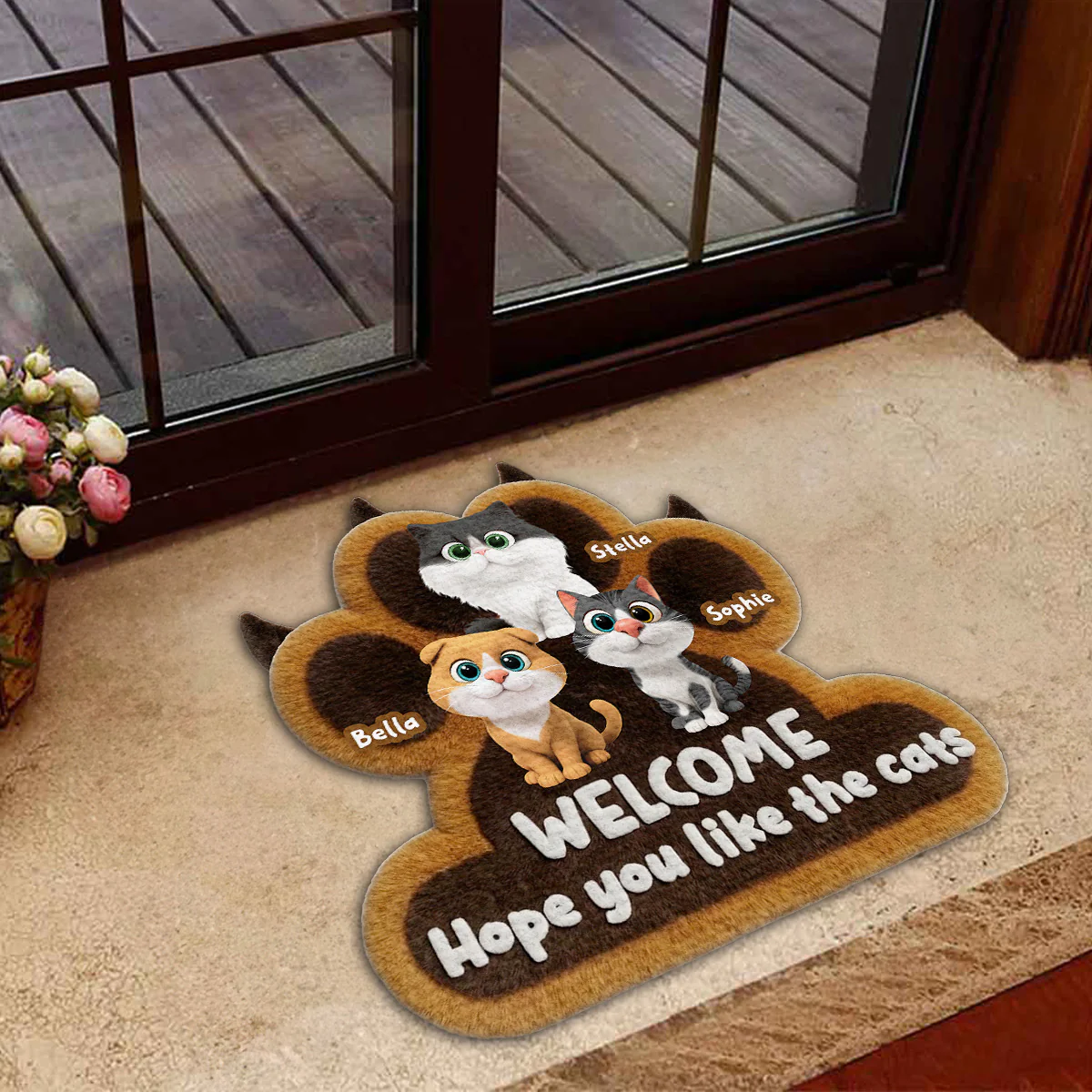 Wipe Up Paws Cat Ver - Personalized Custom 3D Effect Doormat - Image 5