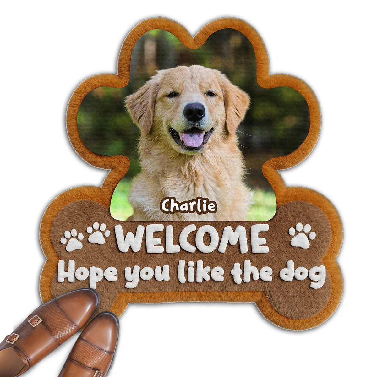 Wipe Up Paws Photo - Personalized Custom 3D Effect Doormat