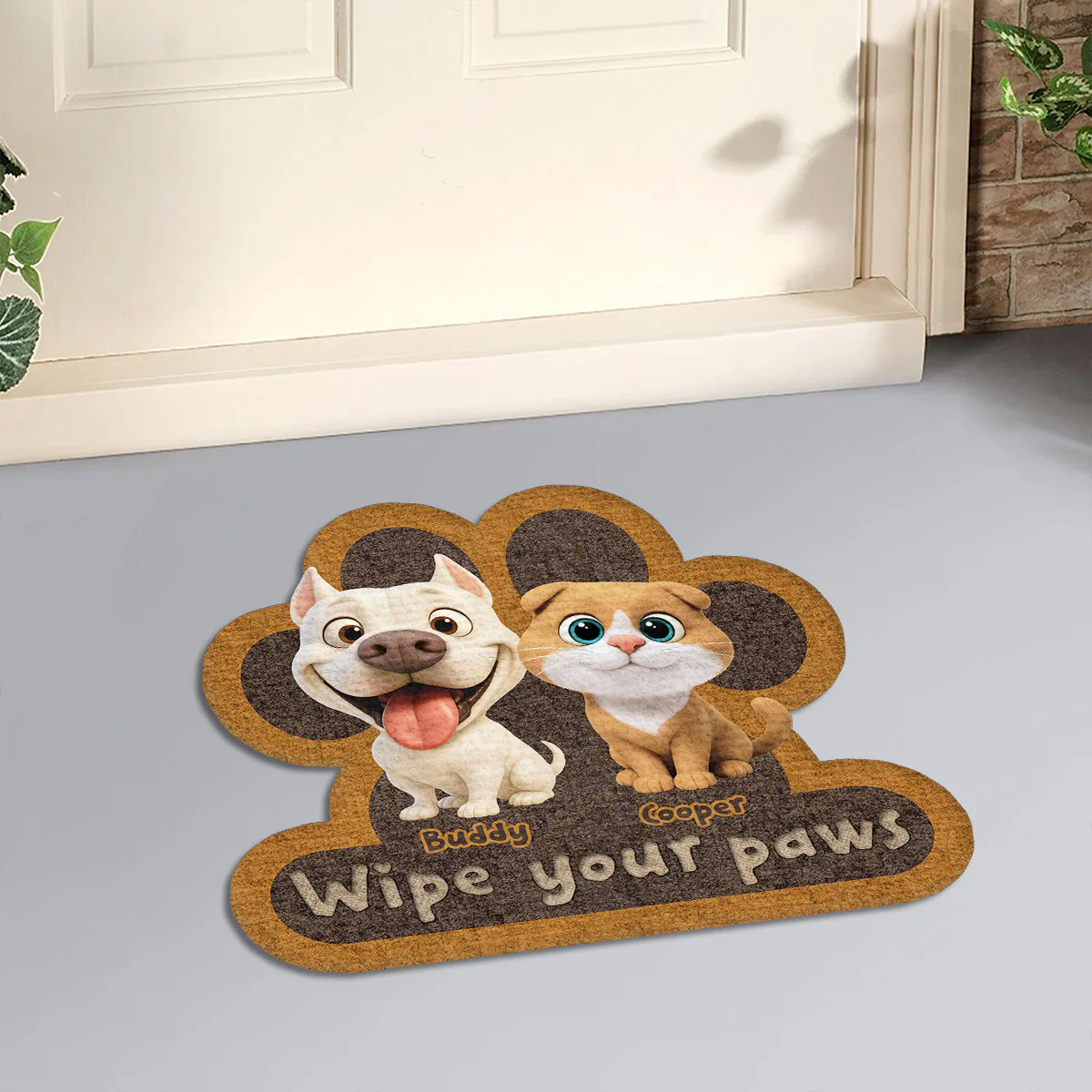Wipe Up Your Paws - Personalized Custom Doormat - Image 3