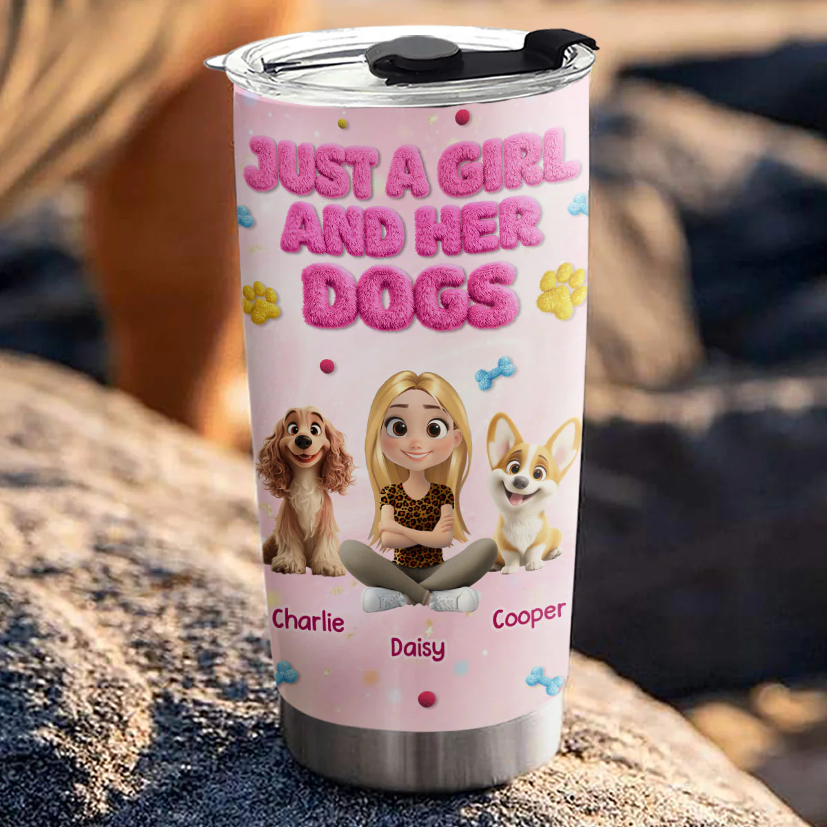 With My Baby - Personalized Custom 3D Effect Tumbler - Image 5