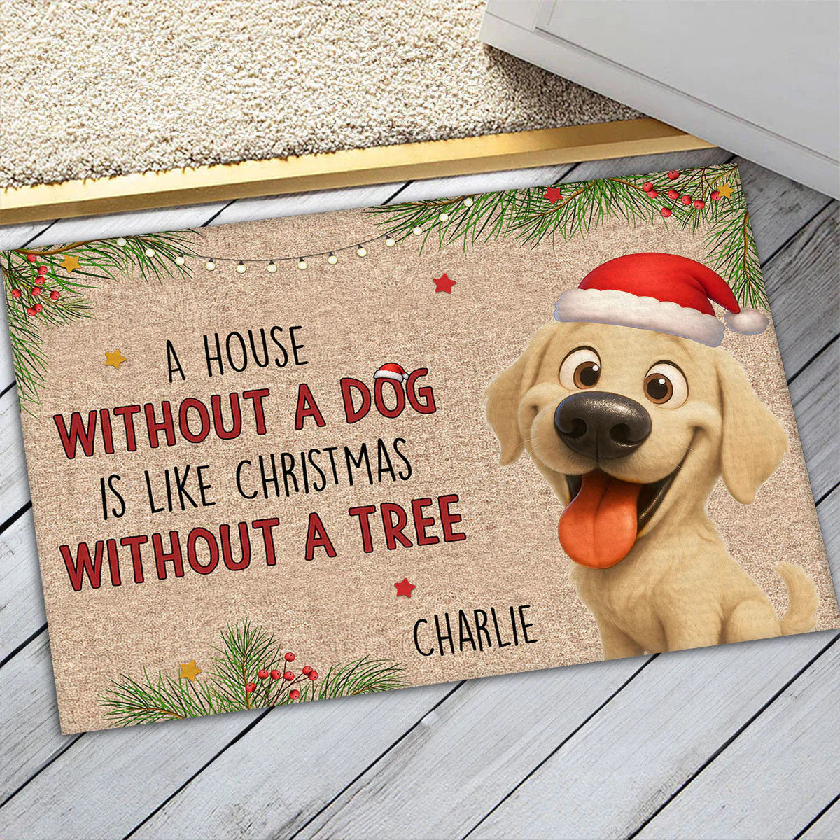 Without A Tree - Personalized Custom Doormat - Image 2