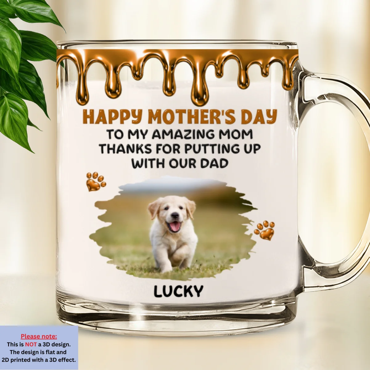 Wonderful Time Beside Dog Mom Photo - Personalized Custom Glass Mug - Image 2