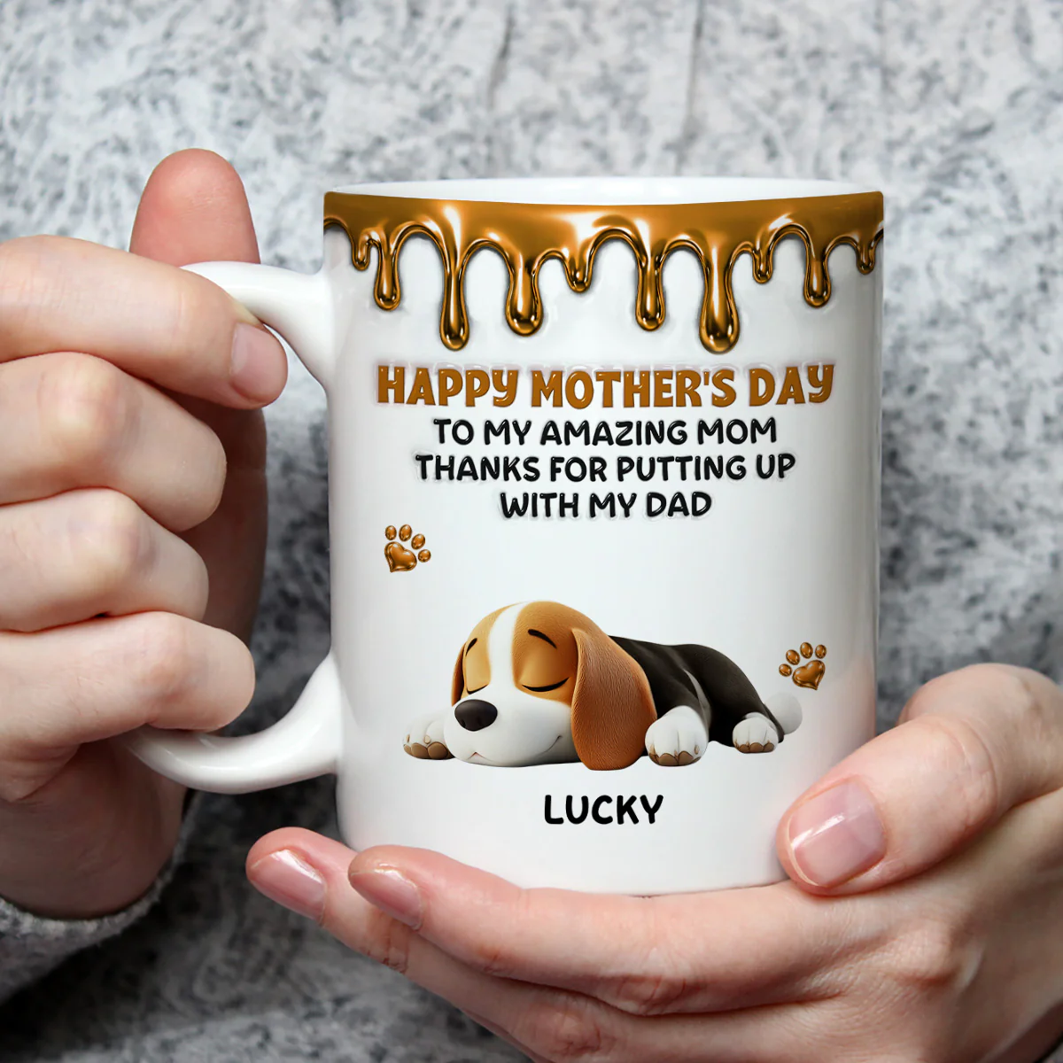 Wonderful Time Beside Pet Mom - Personalized Custom 3D Effect Coffee Mug - Image 4
