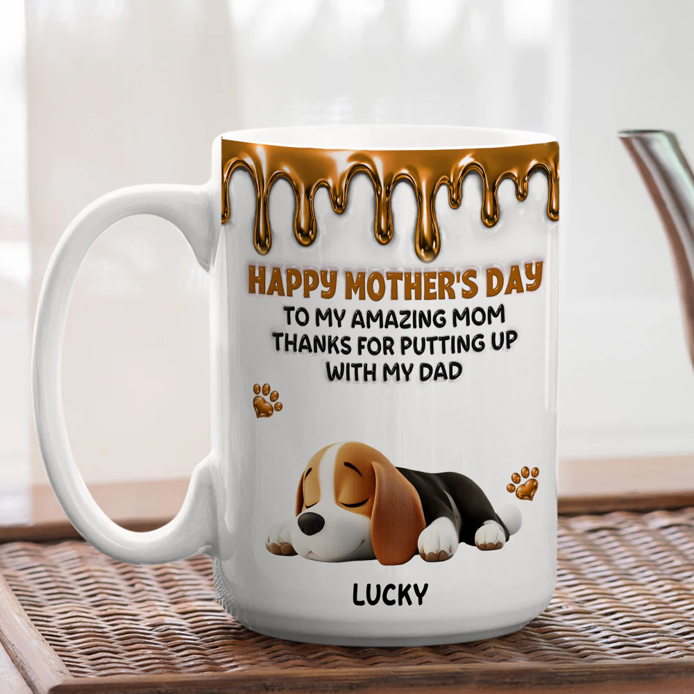 Wonderful Time Beside Pet Mom - Personalized Custom 3D Effect Coffee Mug - Image 6