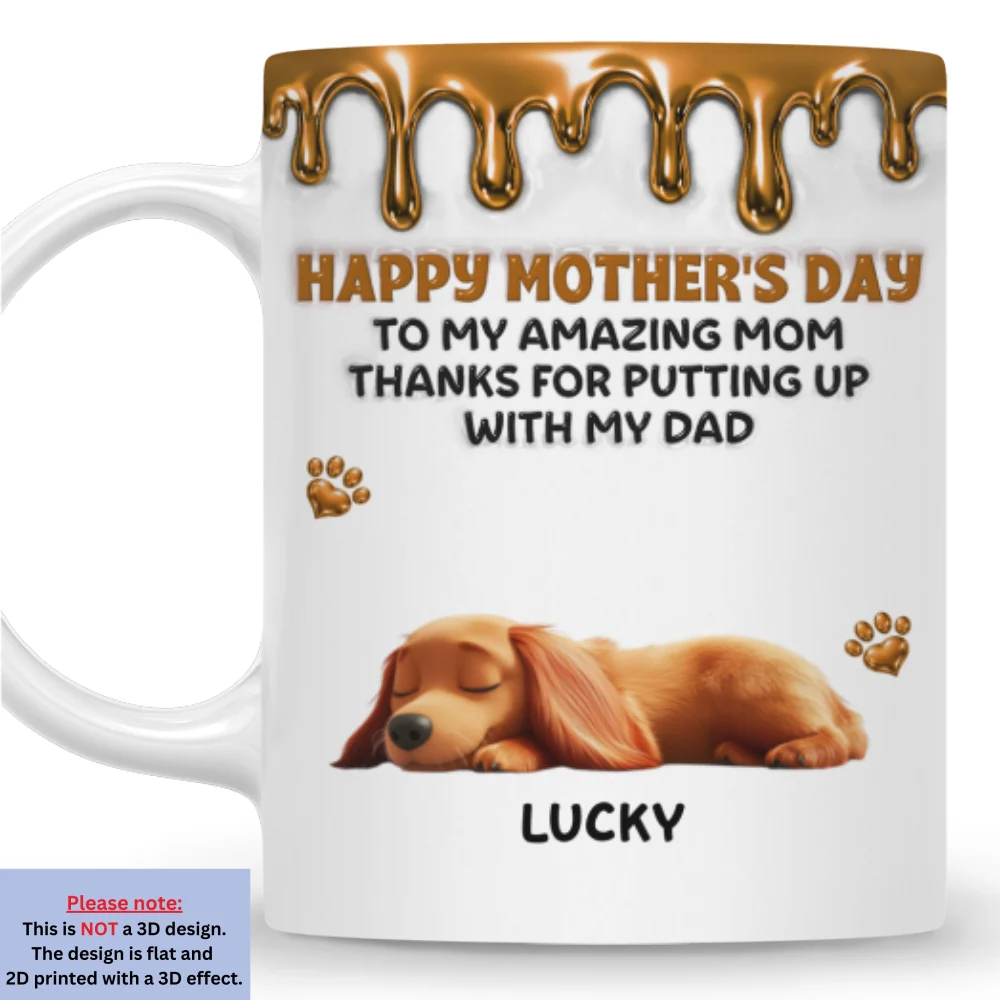 Wonderful Time Beside Pet Mom - Personalized Custom 3D Effect Coffee Mug - Image 8