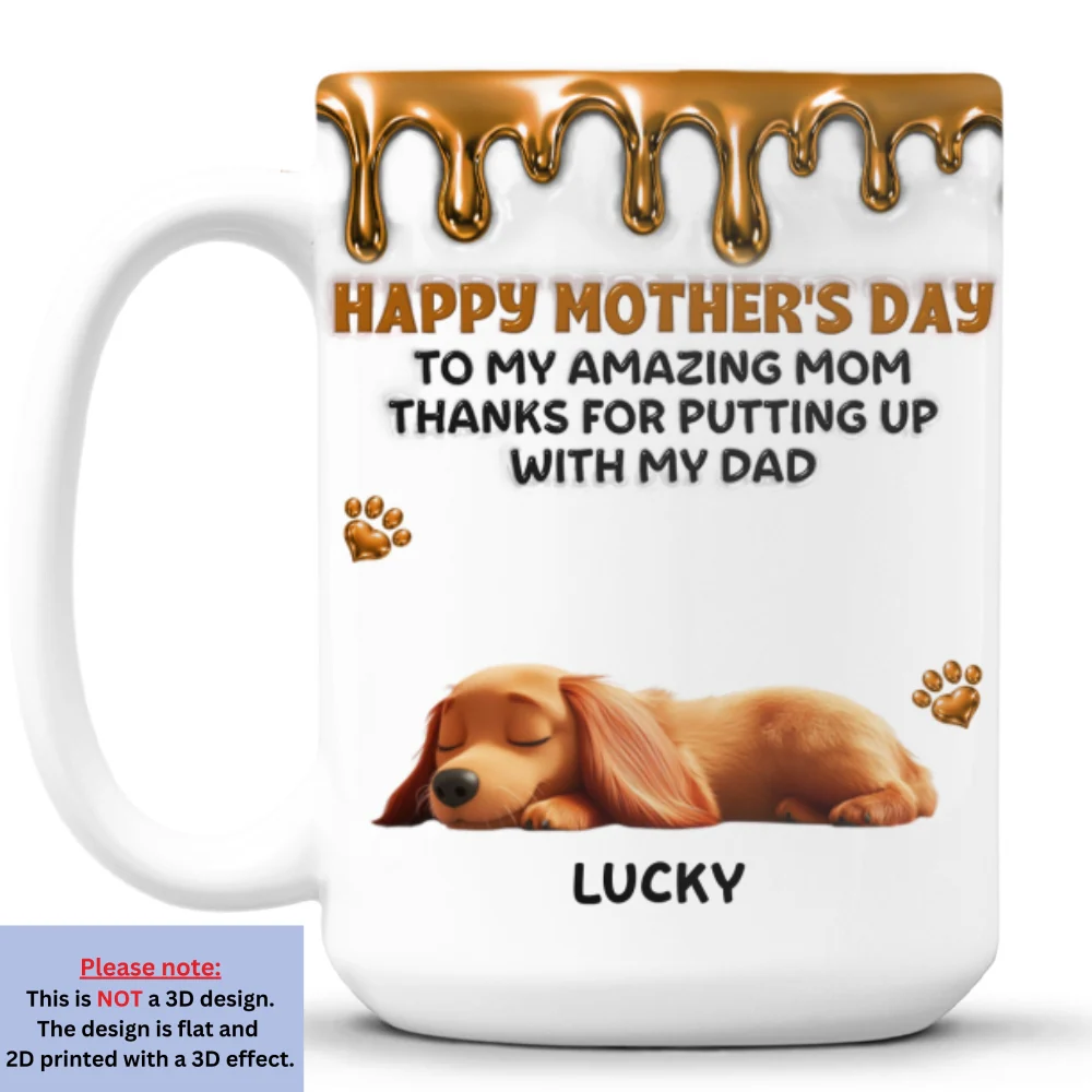 Wonderful Time Beside Pet Mom - Personalized Custom 3D Effect Coffee Mug - Image 9
