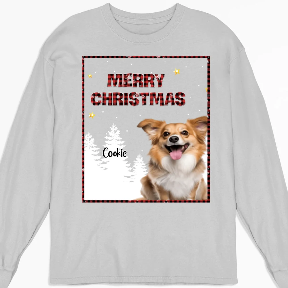 Wonderful Time With Pet Photo - Personalized Custom Long Sleeve T-Shirt - Image 3