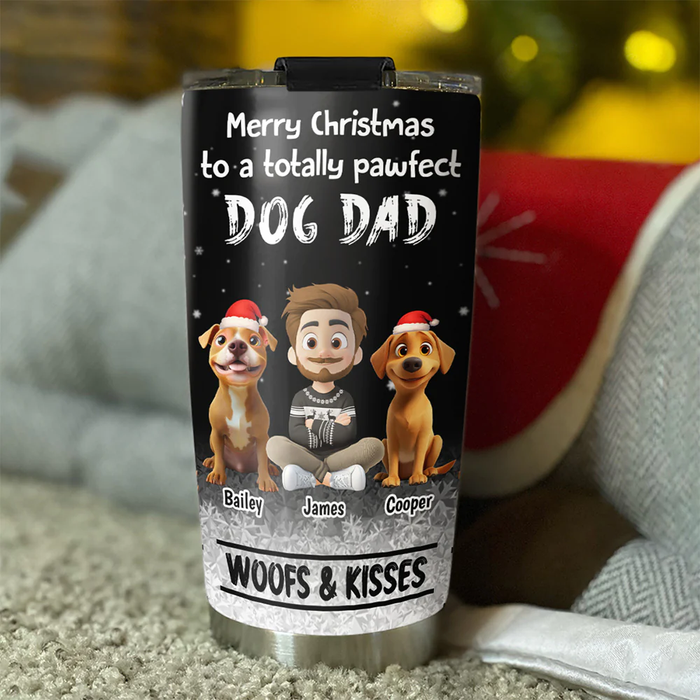 Woof And Kiss Are All You Need - Personalized Custom Tumbler - Image 3