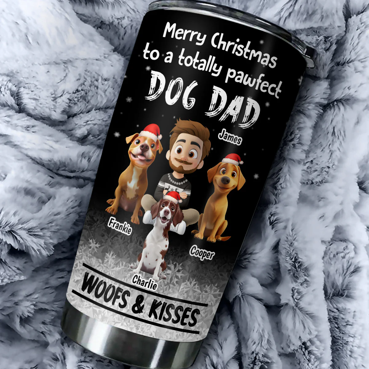 Woof And Kiss Are All You Need - Personalized Custom Tumbler - Image 4