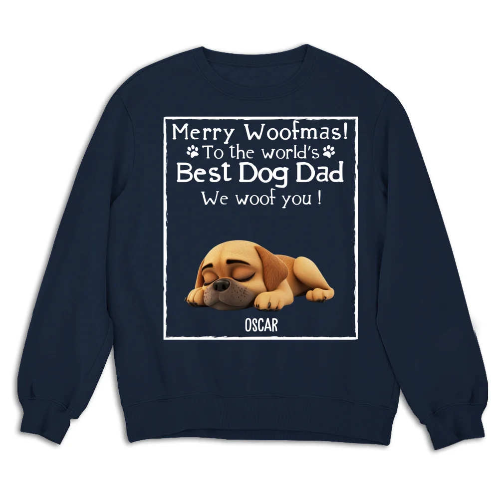 Woof Best Dog Mom Mum Cartoon - Personalized Custom Sweatshirt - Image 7