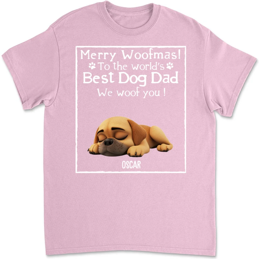 Woof Best Dog Mom Mum Cartoon - Personalized Custom Unisex T-Shirt - Image 10
