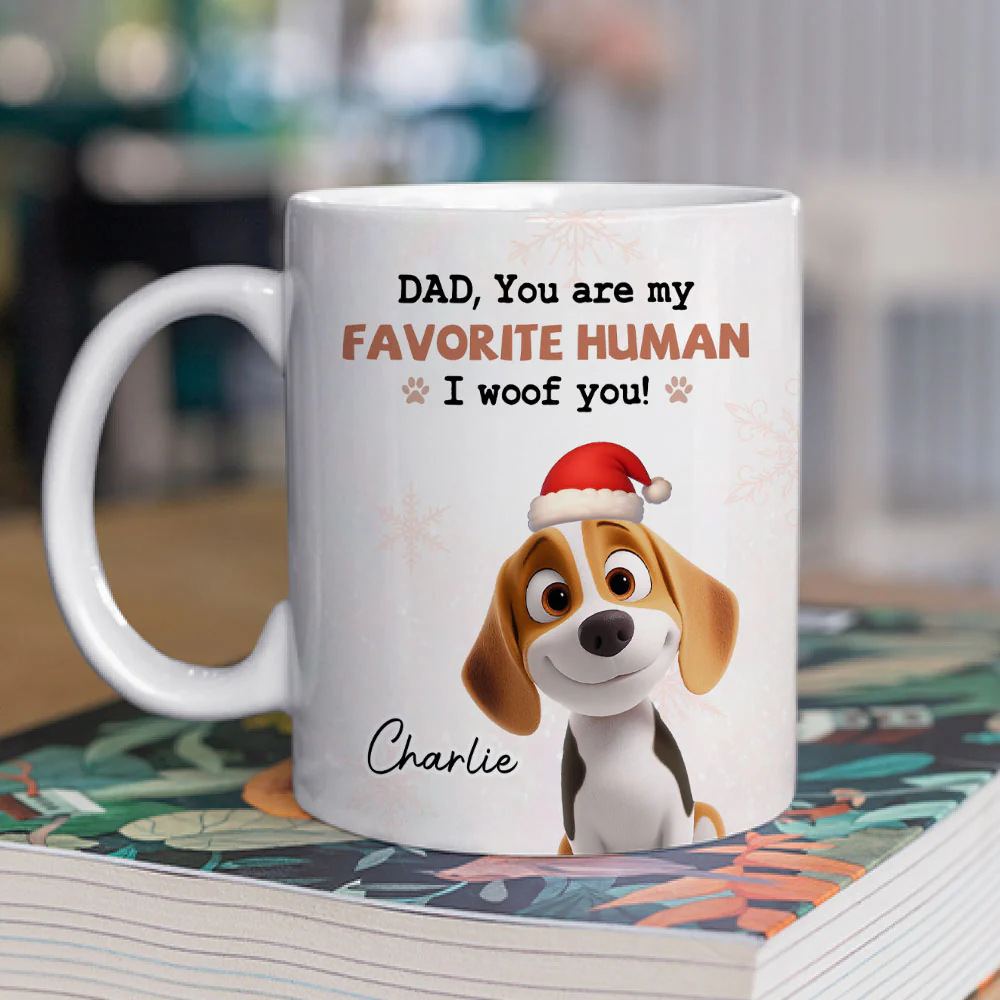 Woofmas Dad Mom - Personalized Custom Coffee Mug - Image 2