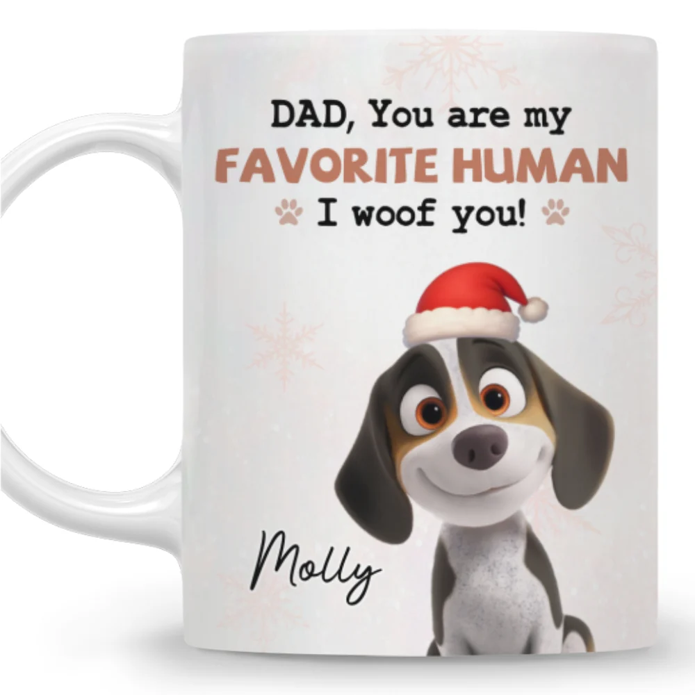 Woofmas Dad Mom - Personalized Custom Coffee Mug - Image 6