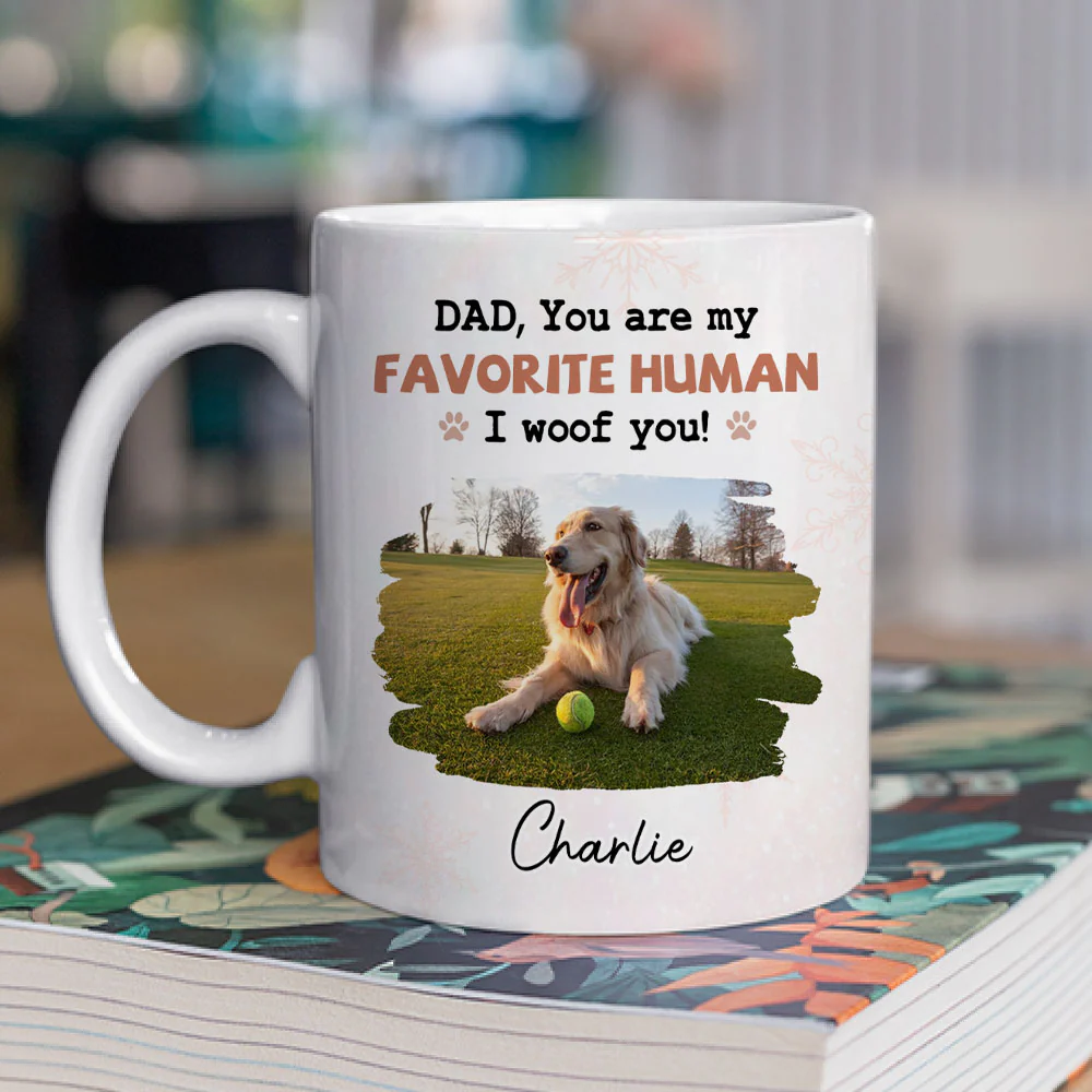 Woofmas Dad Mom Photo - Personalized Custom Coffee Mug