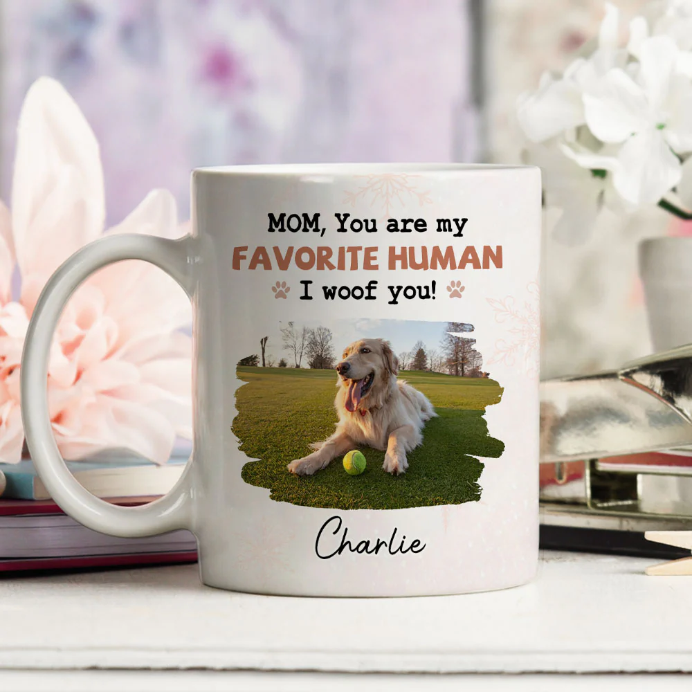 Woofmas Dad Mom Photo - Personalized Custom Coffee Mug - Image 2