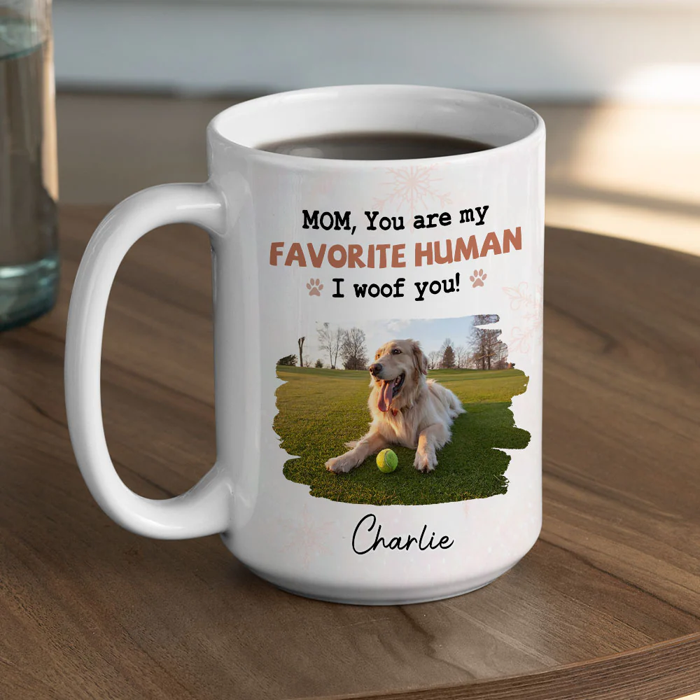 Woofmas Dad Mom Photo - Personalized Custom Coffee Mug - Image 4