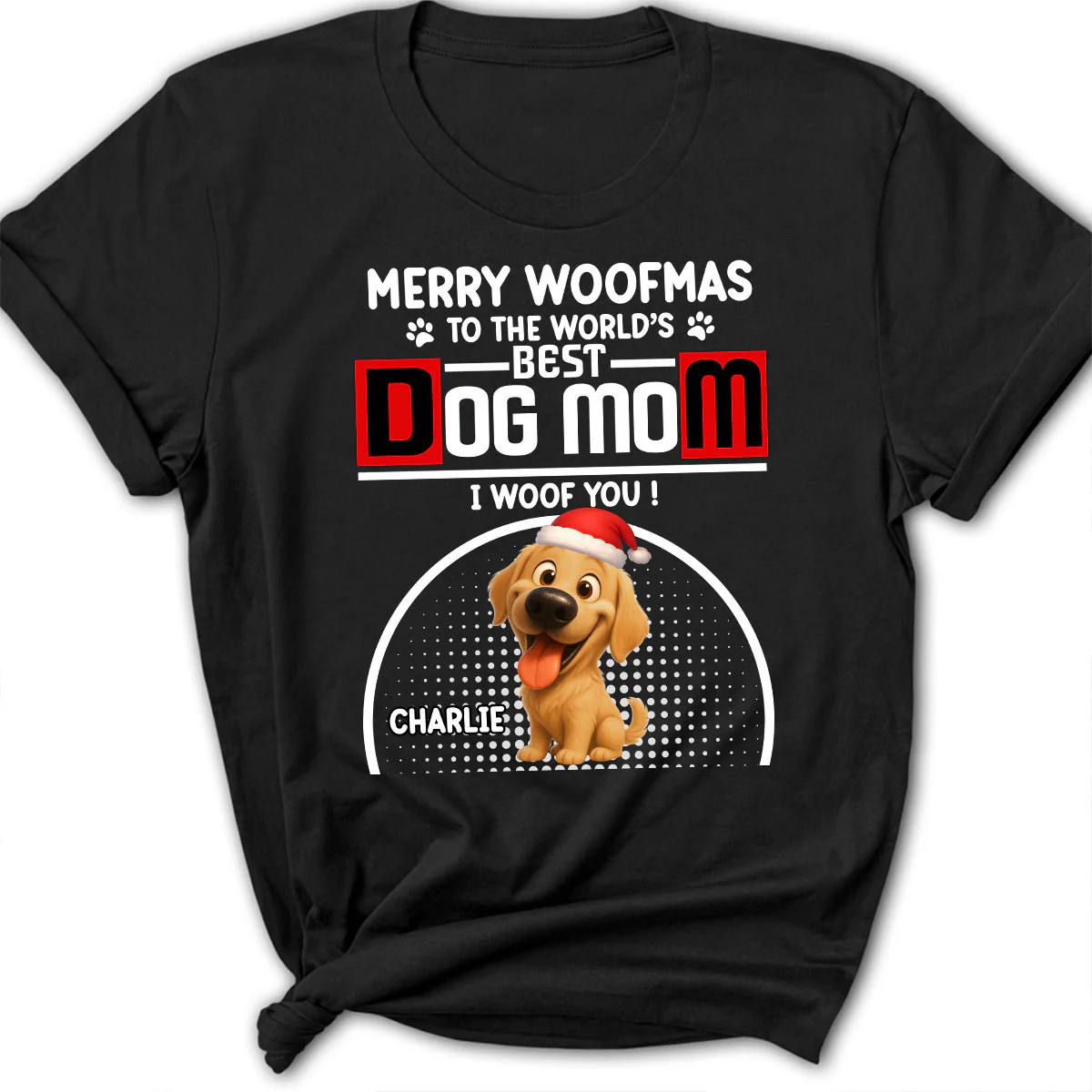 Woofmas Dog Father - Personalized Custom Women's T-shirt