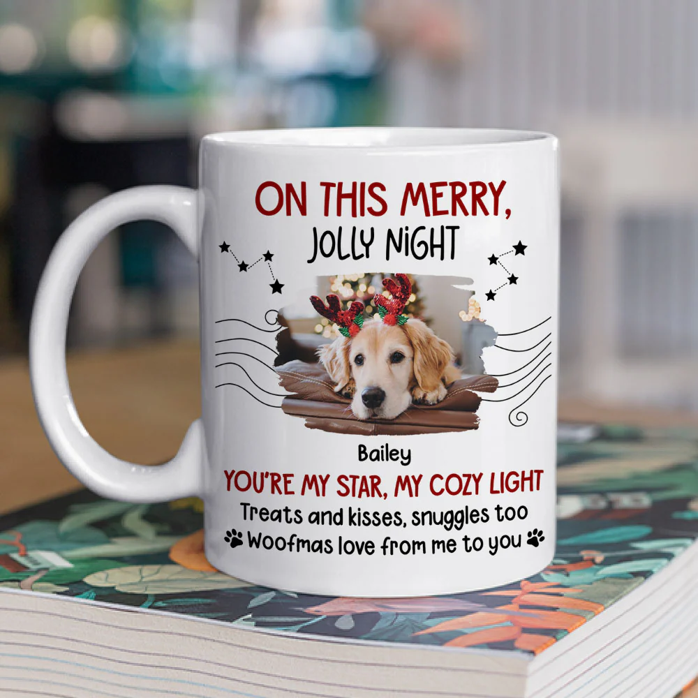 Woofmas Love From Me Photo - Personalized Custom Coffee Mug - Image 2