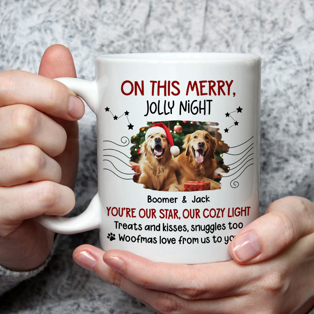 Woofmas Love From Me Photo - Personalized Custom Coffee Mug - Image 3