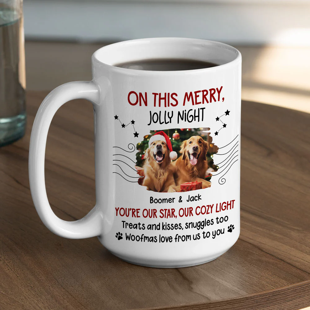 Woofmas Love From Me Photo - Personalized Custom Coffee Mug - Image 5