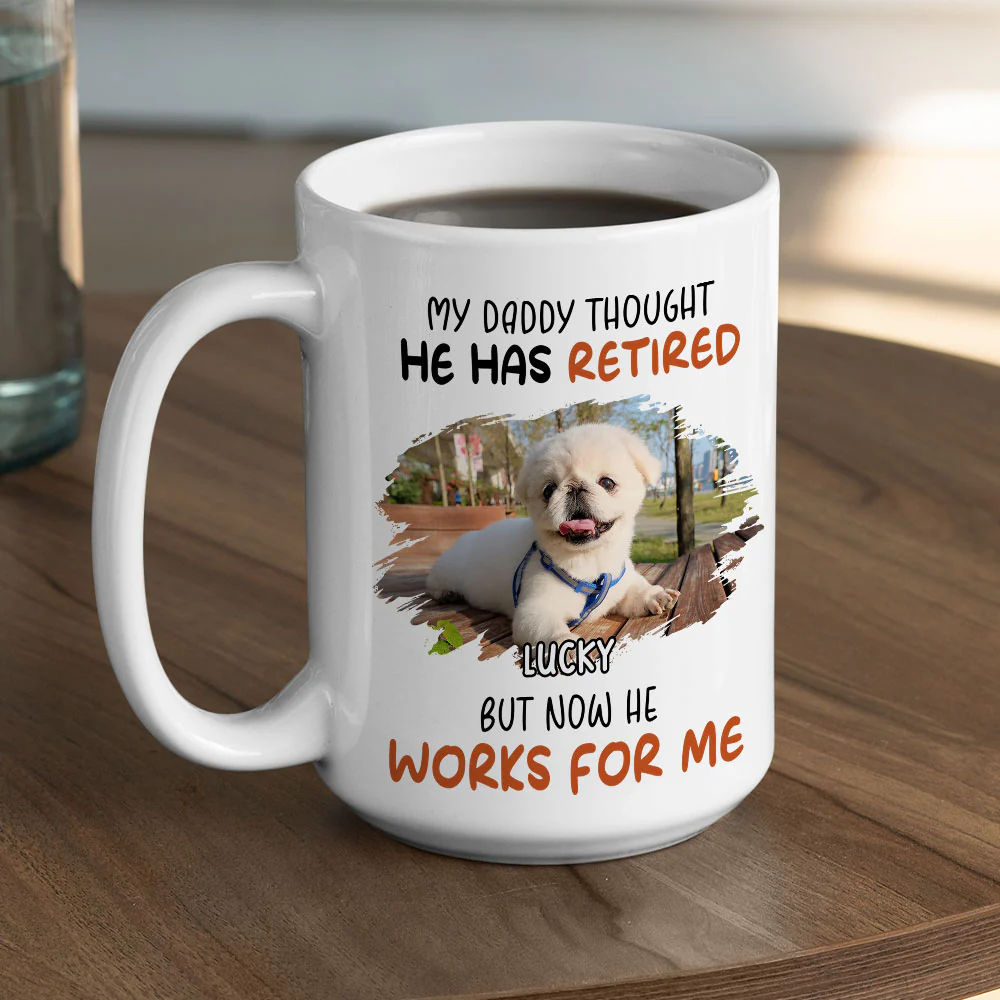 Work For Me Photo - Personalized Custom Coffee Mug - Image 3