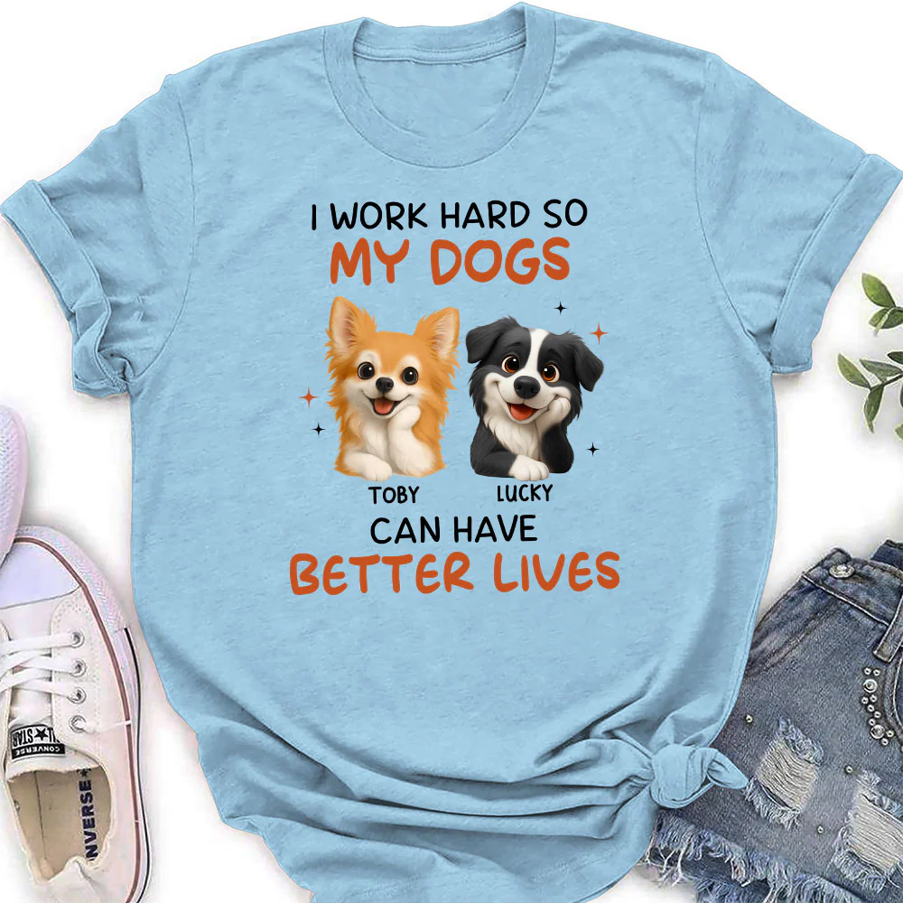 Work Hard For Whom - Personalized Custom Women's T-Shirt
