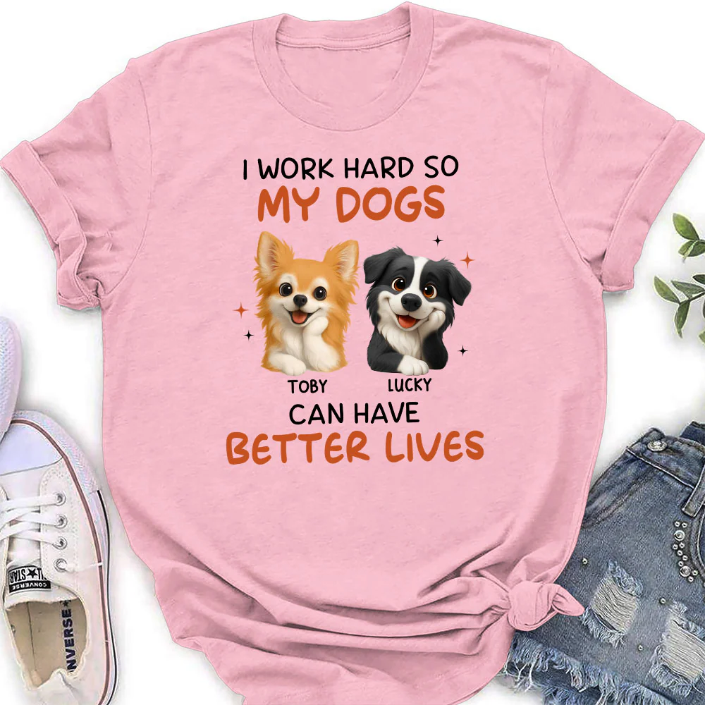 Work Hard For Whom - Personalized Custom Women's T-Shirt - Image 2