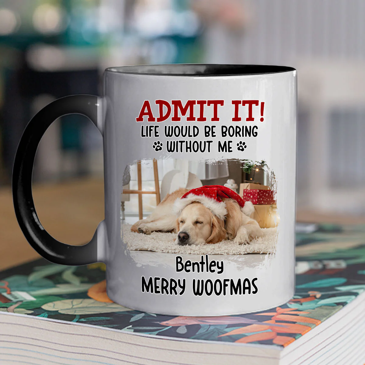 Would Be Boring Christmas Photo - Personalized Custom Accent Mug