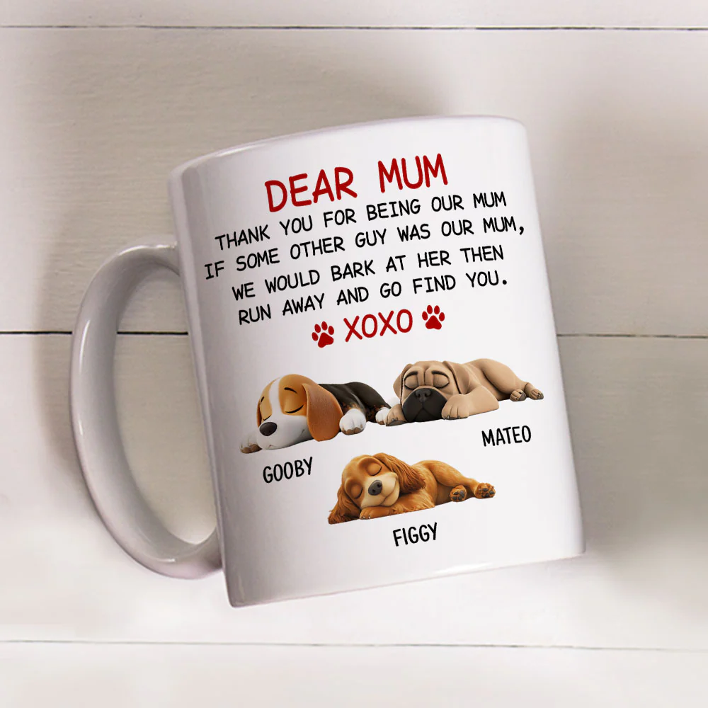 Xoxo Dog Mom - Personalized Custom Coffee Mug - Image 3