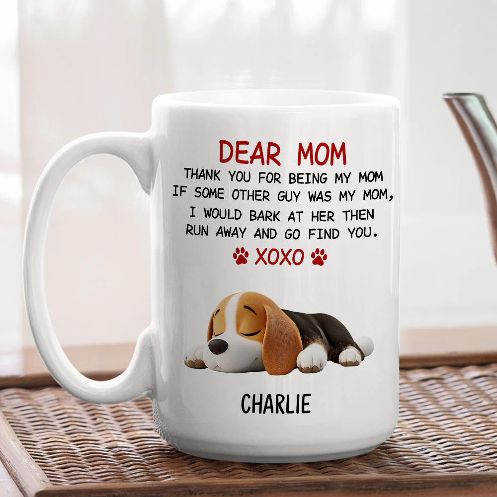 Xoxo Dog Mom - Personalized Custom Coffee Mug - Image 4