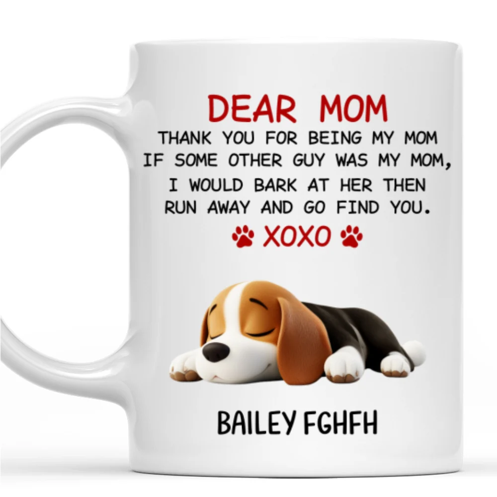 Xoxo Dog Mom - Personalized Custom Coffee Mug - Image 7