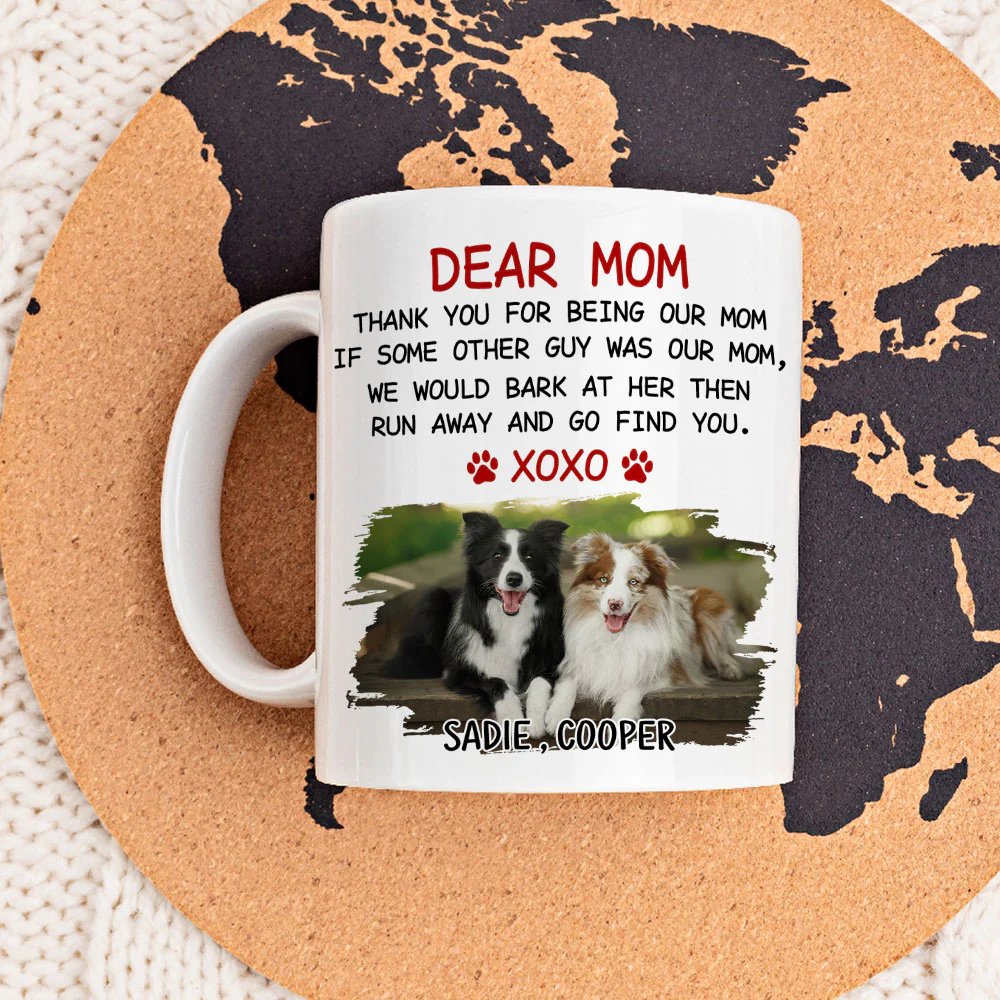 Xoxo Dog Mom Photo - Personalized Custom Coffee Mug - Image 3