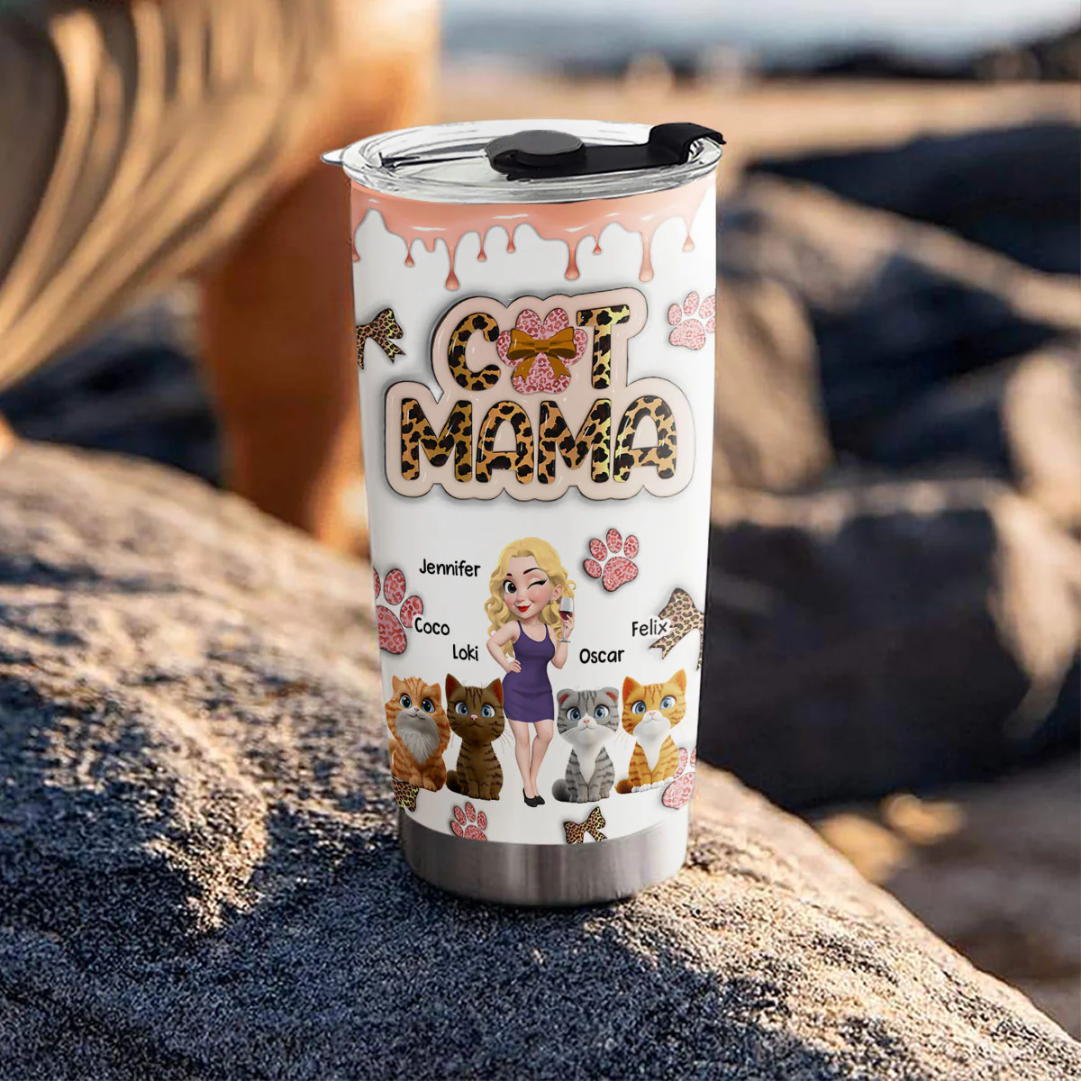 Yes My Baby - Personalized Custom 3D Inflated Effect Tumbler - Image 3