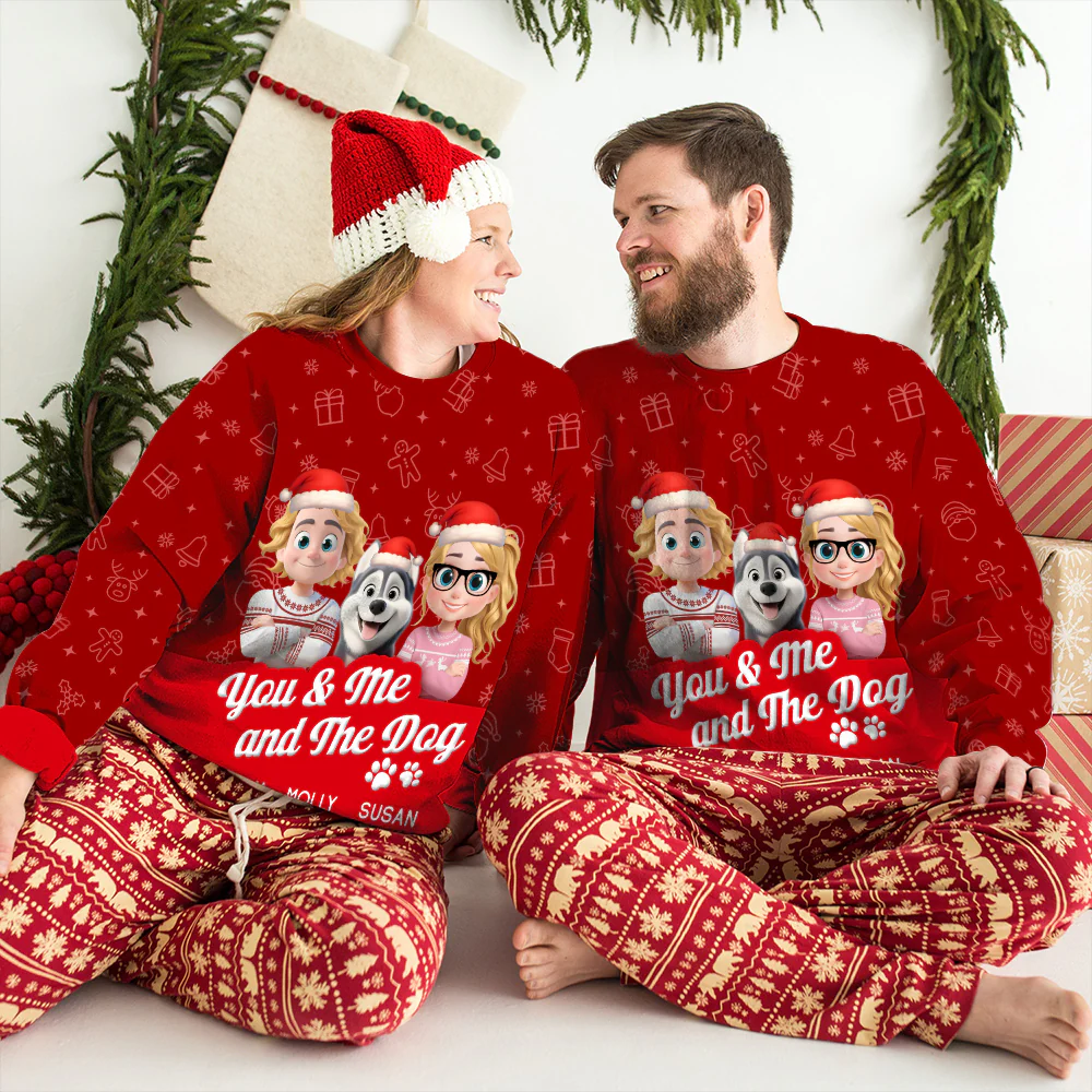 You And Me And The Dogs - Personalized Custom All-Over-Print Sweatshirt - Image 4