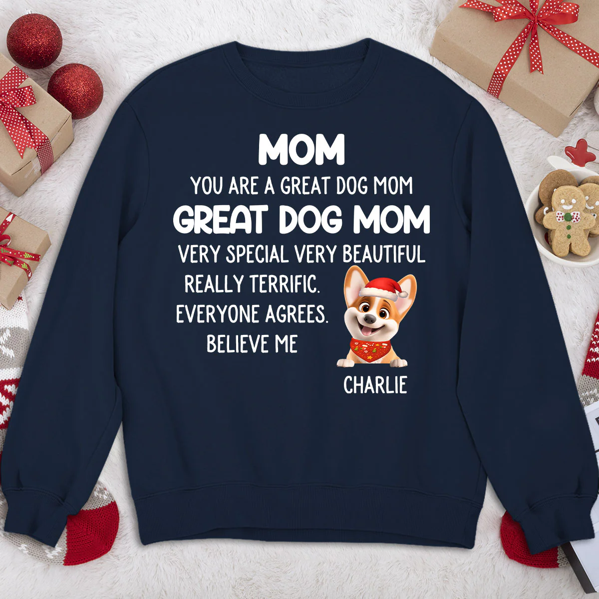 You Are A Great Dog Mom - Personalized Custom Sweatshirt - Image 2