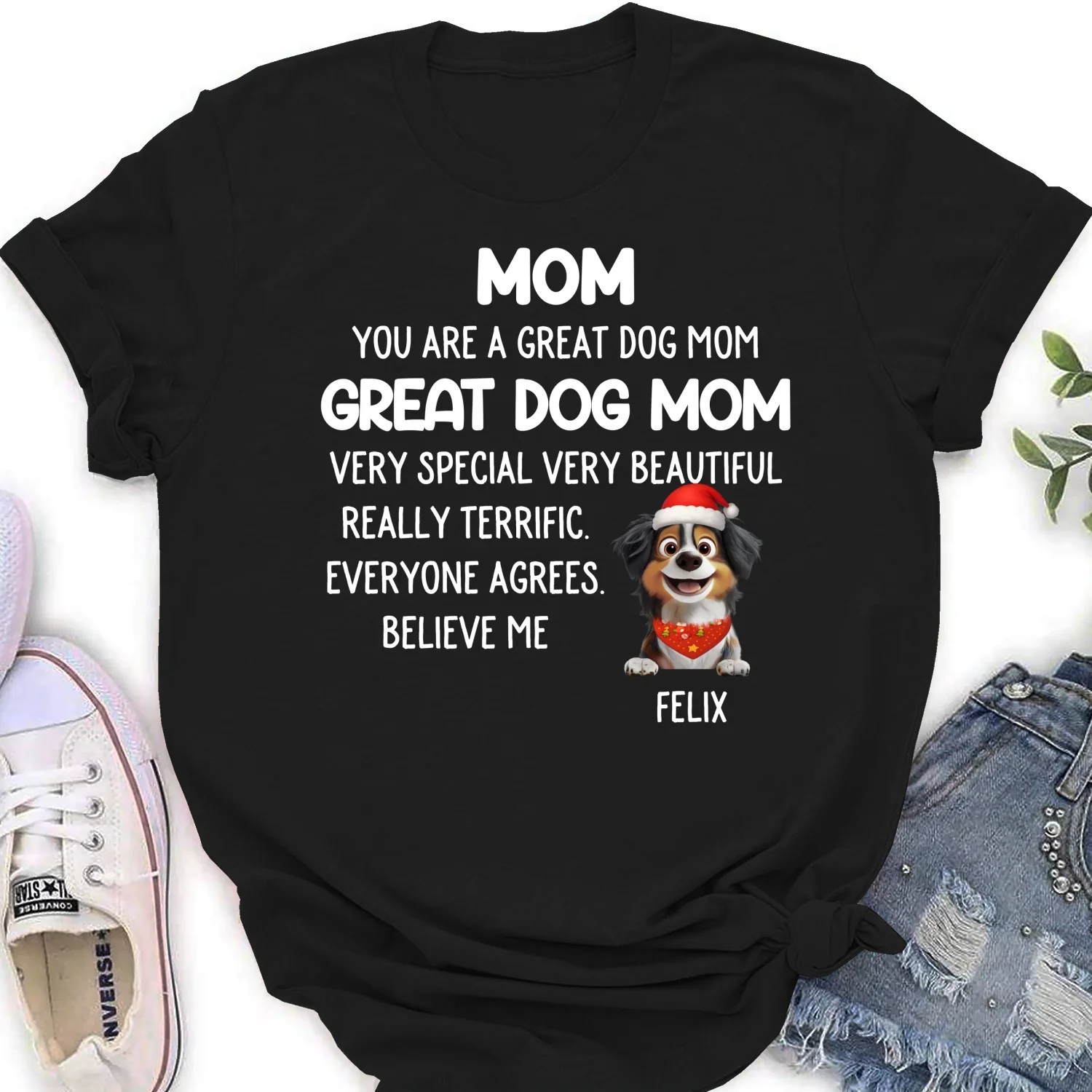 You Are A Great Dog Mom - Personalized Custom Women's T-shirt - Image 6
