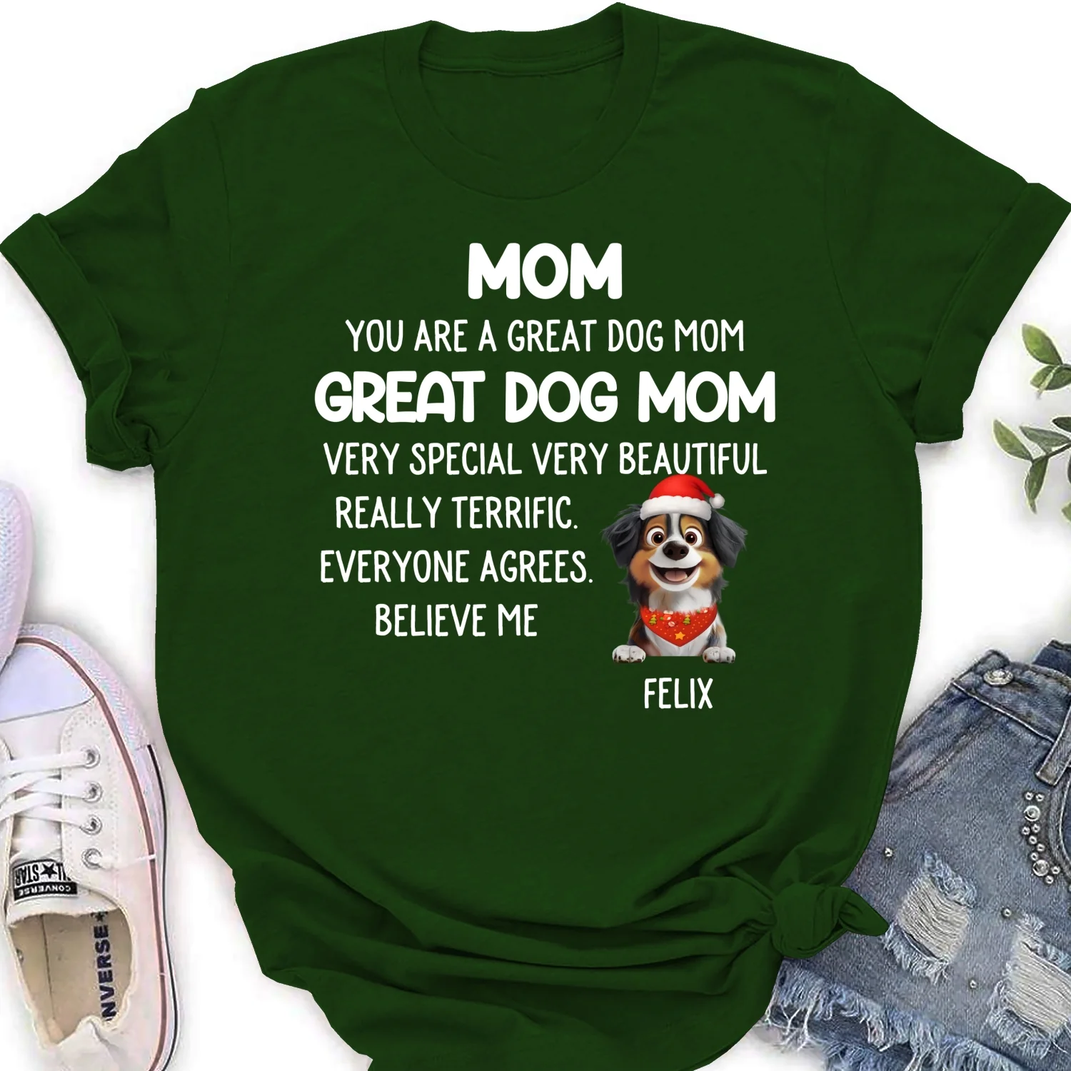 You Are A Great Dog Mom - Personalized Custom Women's T-shirt - Image 8