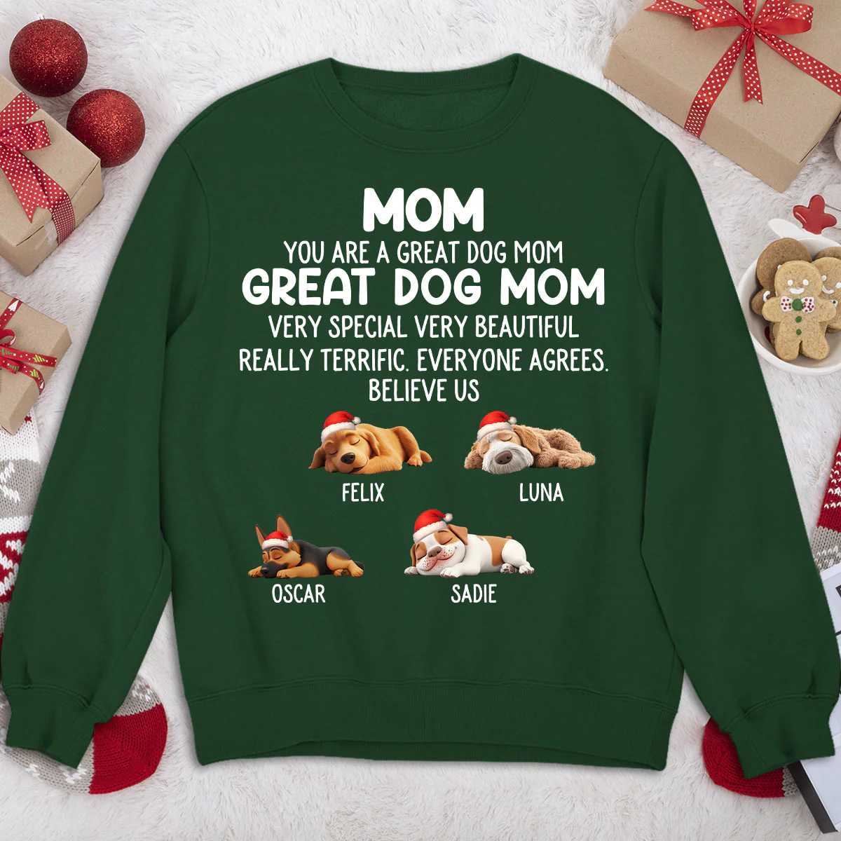 You Are A Great Dog Mom Ver 2 - Personalized Custom Sweatshirt - Image 5