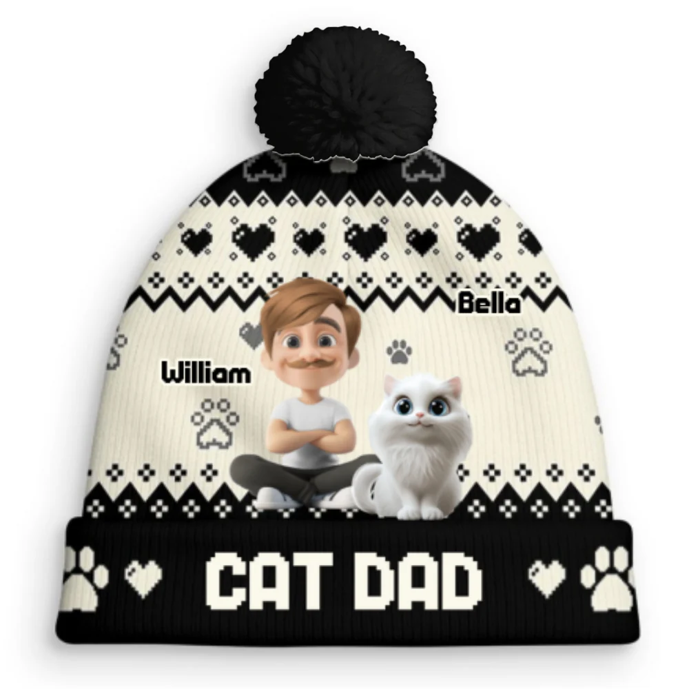 You Are Ahead All Cat Daily Ver - Personalized Custom Bobble Beanie Hat - Image 7