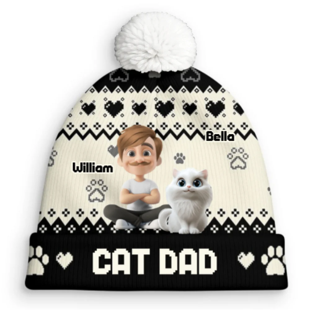 You Are Ahead All Cat Daily Ver - Personalized Custom Bobble Beanie Hat - Image 8