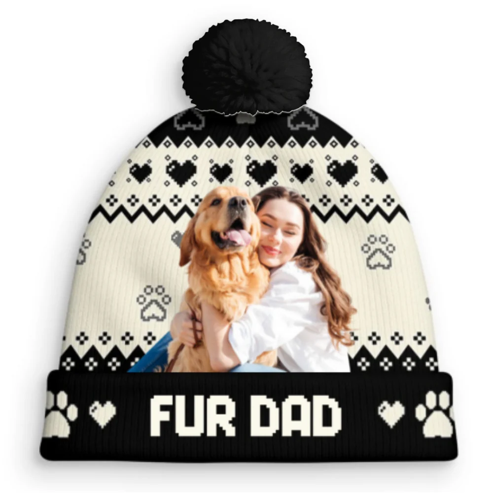 You Are Ahead All Fur Daily Photo Ver - Personalized Custom Bobble Beanie Hat - Image 8