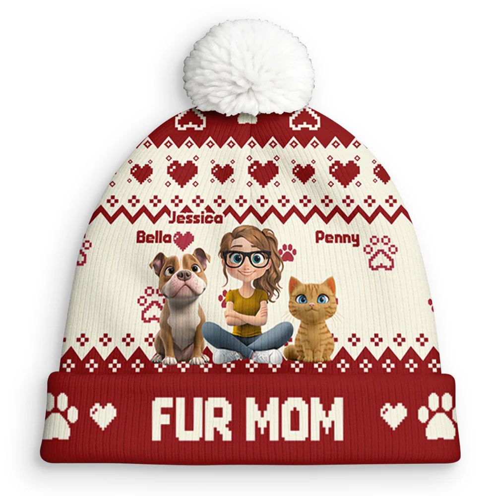 You Are Ahead All Fur Daily Ver - Personalized Custom Bobble Beanie Hat