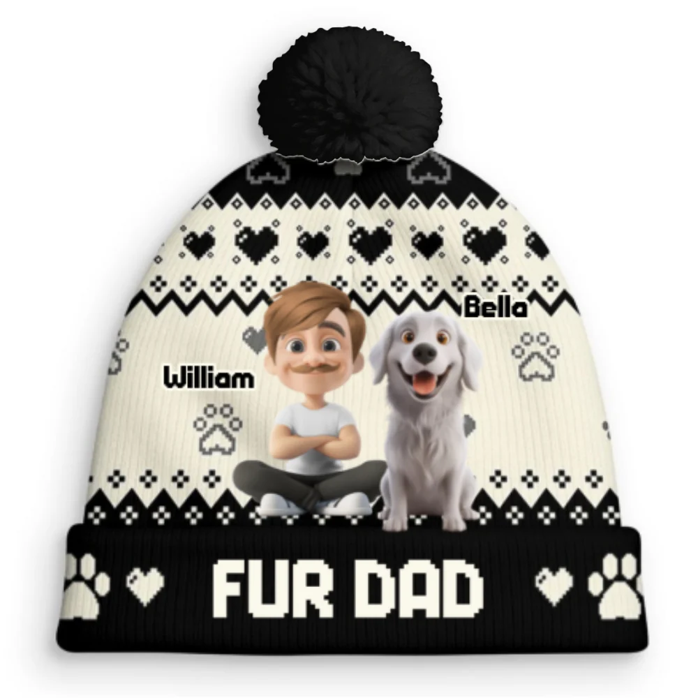 You Are Ahead All Fur Daily Ver - Personalized Custom Bobble Beanie Hat - Image 7