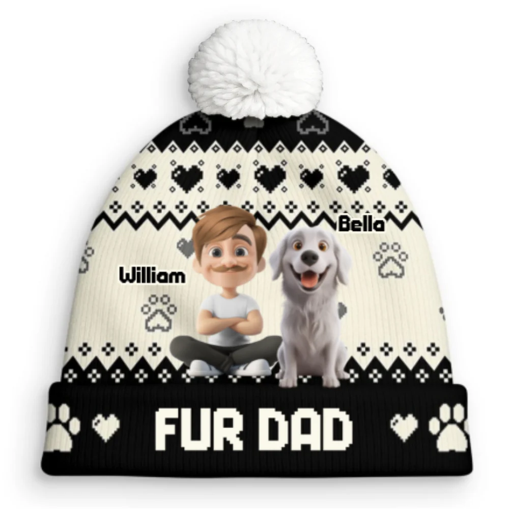 You Are Ahead All Fur Daily Ver - Personalized Custom Bobble Beanie Hat - Image 8