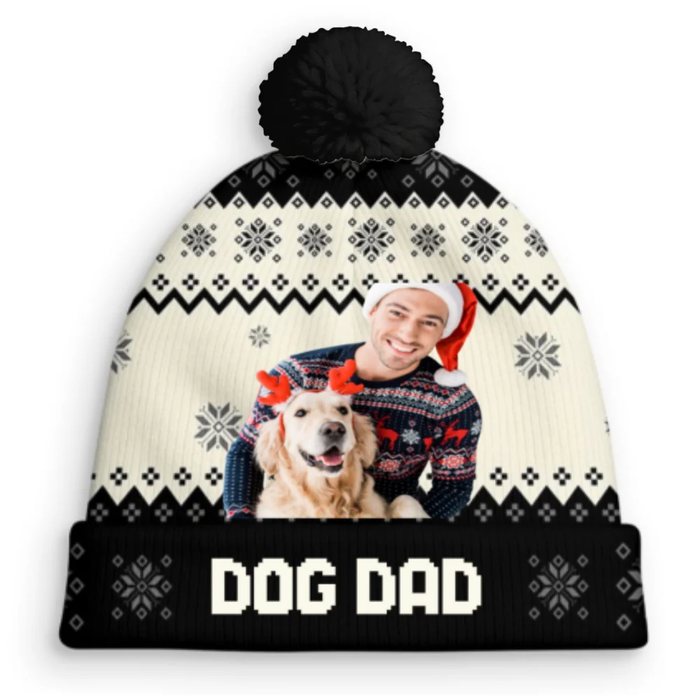 You Are Ahead All Photo - Personalized Custom Bobble Beanie Hat - Image 6