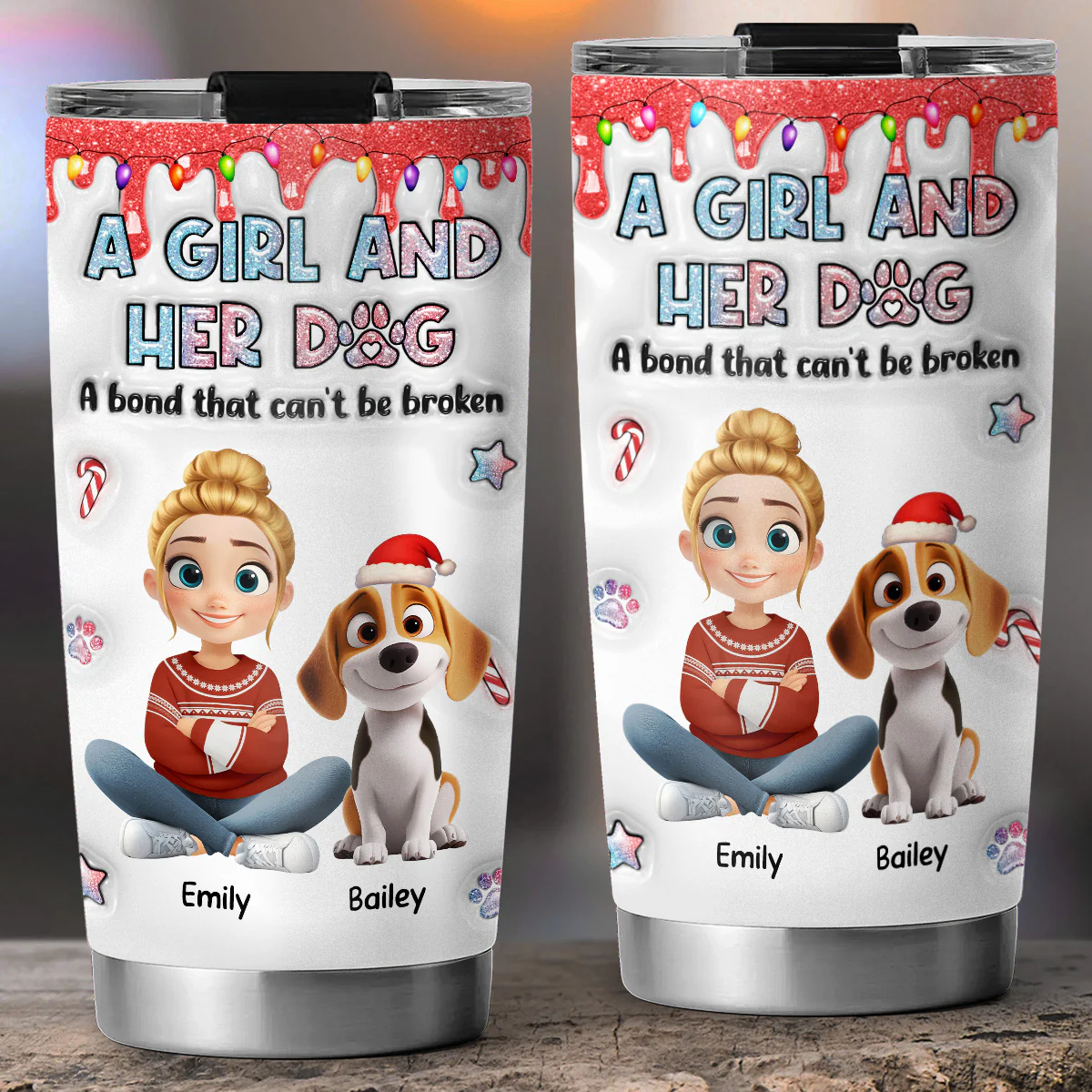 You Are My Christmas Gift - Personalized Custom 3D Inflated Effect Tumbler - Image 5